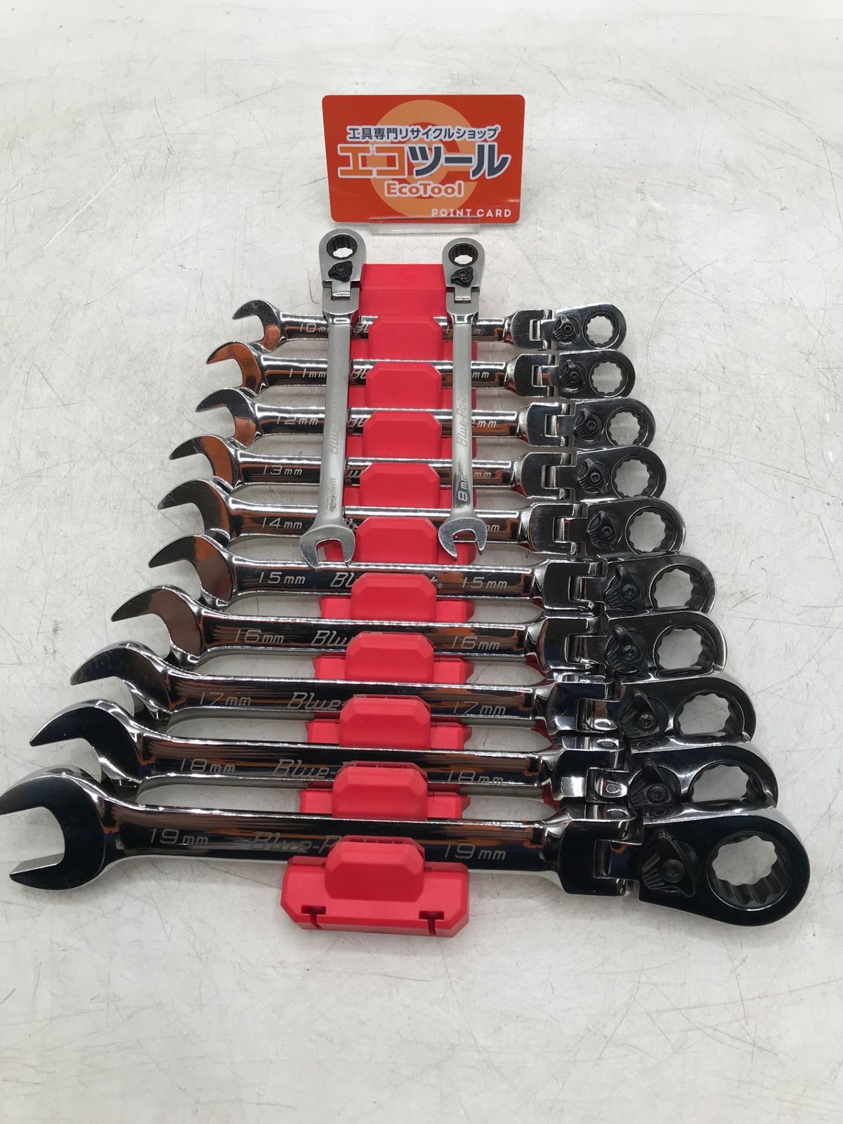 【中古品】Blue-Point/ブルーポイント BOERMF712A ☆ フレックスヘッドコンビレンチ +スナップオンレンチホルダーセット [IT_BHC5D][岡岩][M05]