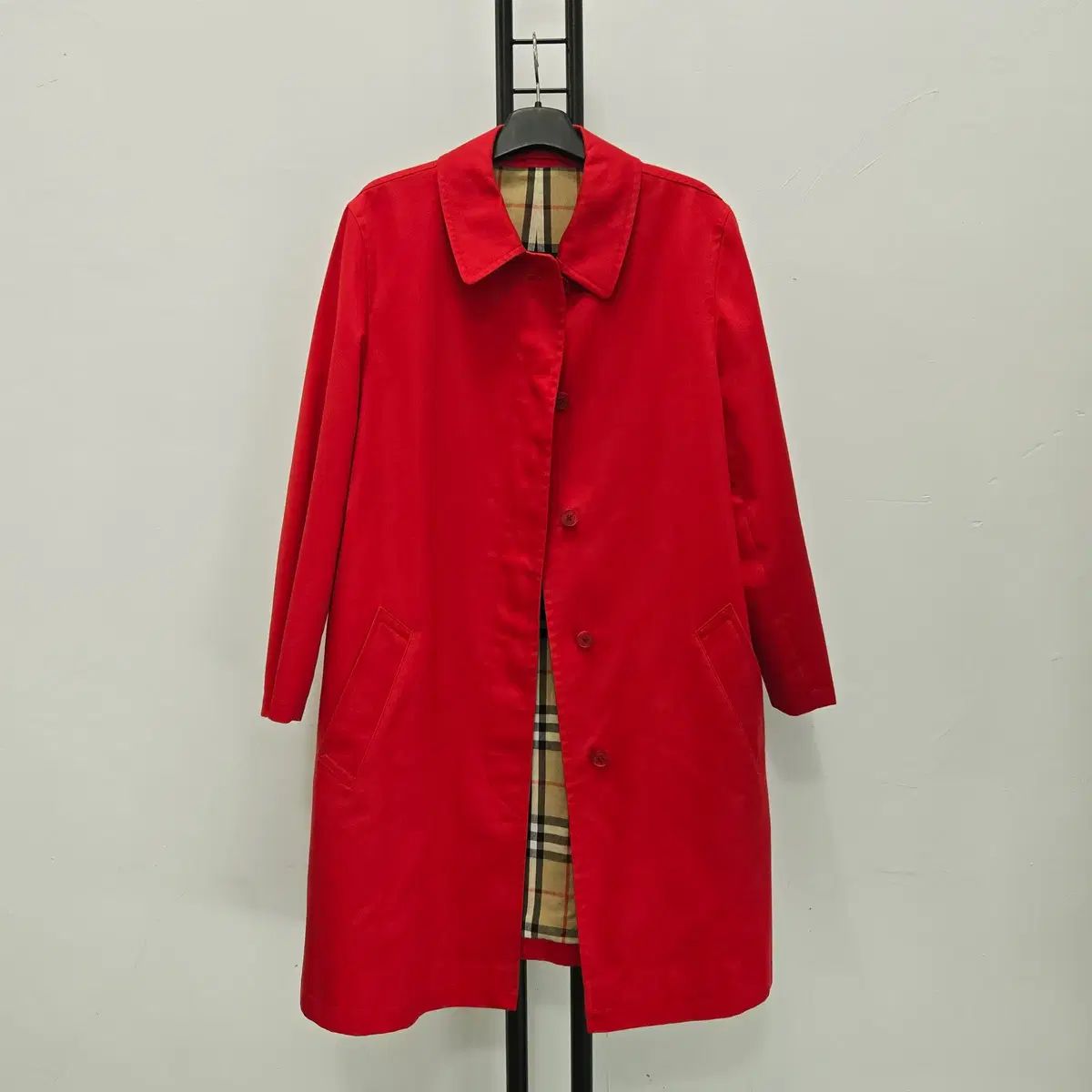 正規品 バーバリー BURBERRY レッド トレンチ コート