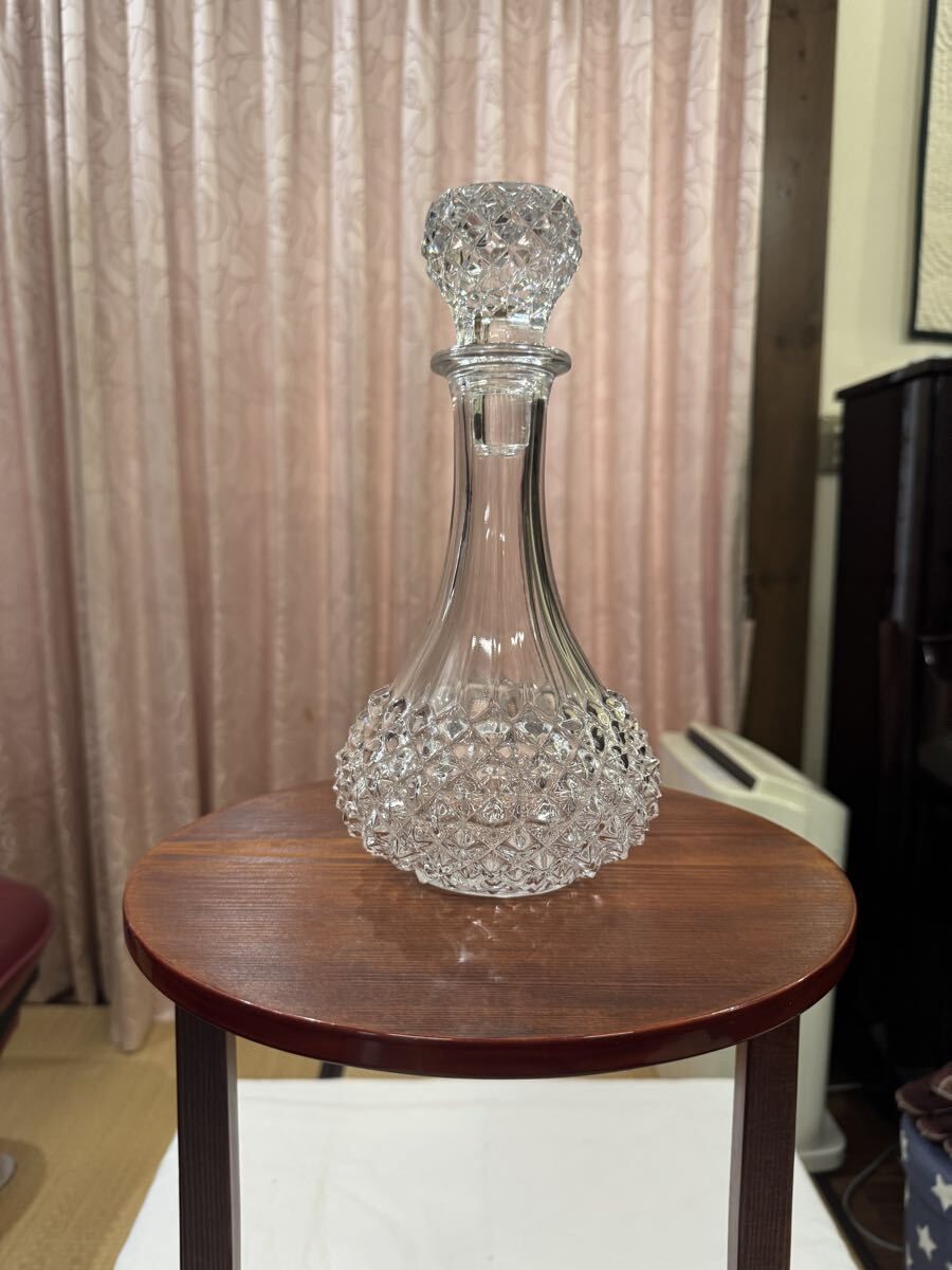 クリスタルデキャンタ 酒器 クリスタルガラス 箱なし 高さ27cm 直径13.5cm