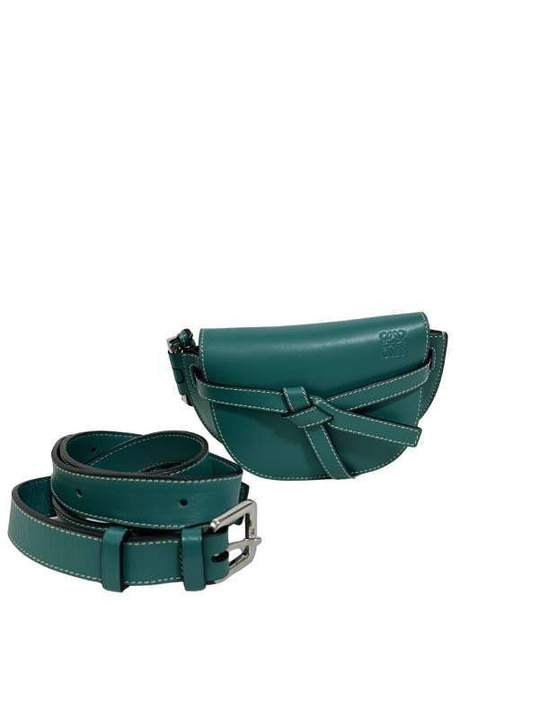 LOEWE　ロエベ　ゲート　レザー　ブルー　ショルダーバッグ 【LVU25011745】 76,890円