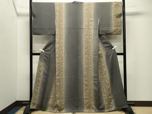 平和屋着物●中国三大刺繍　スワトウ刺繍　総刺繍　訪問着　草花間道　暈し染め　金糸　さが美扱い　正絹　逸品　CABK2441gh 32,110円