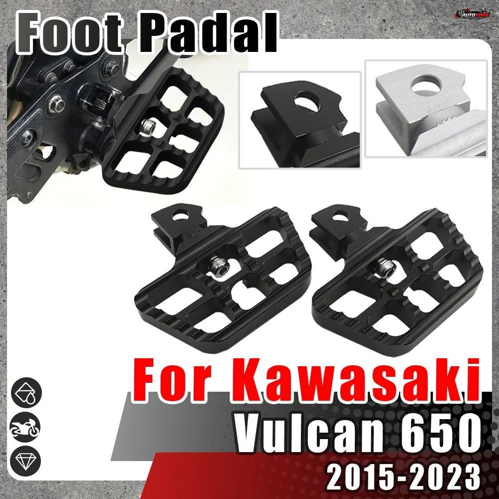 カワサキ バルカン650 バルカン650 2015-2023 モーターサイクル用ワイドフットレスト CNCフットレスト ペダル ドライバー フロントフットペ
