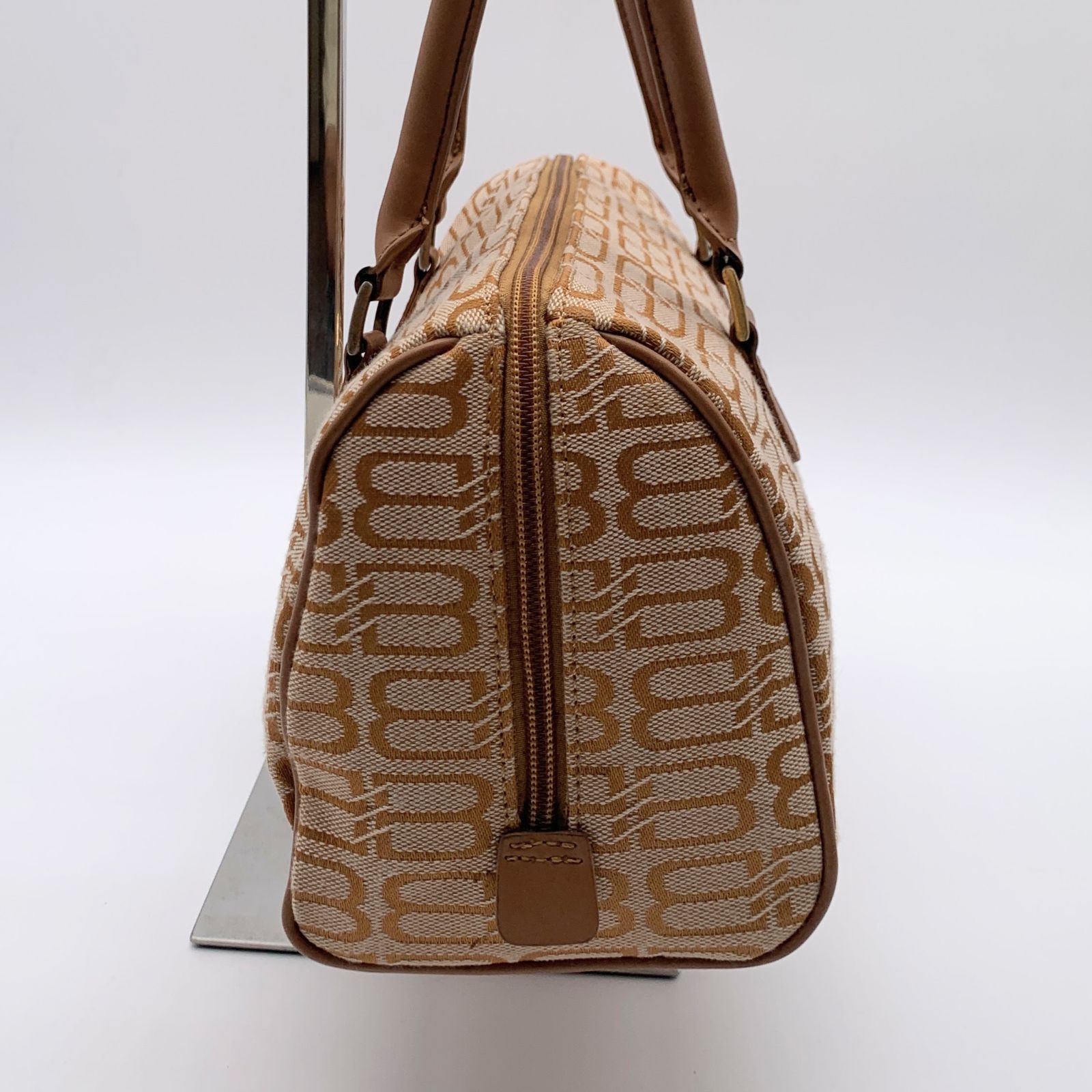 バレンシアガ ボストンバッグ 2WAY ナイロン BBロゴ 茶色系Y2k レディース BALENCIAGA バレンシアガ ハンドバッグ ミニボストン