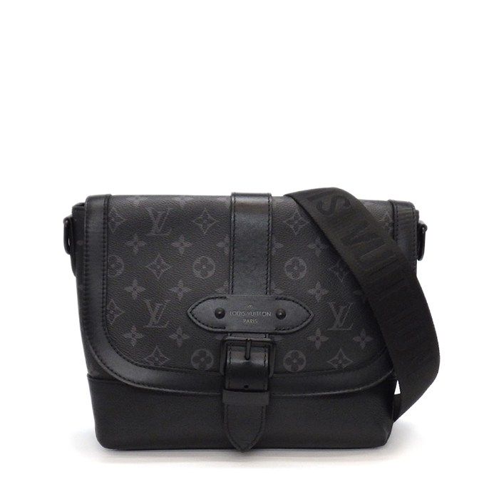 ルイ・ヴィトン LOUIS VUITTON ショルダーバッグ ソミュール メッセンジャー M45911 モノグラムエクリプス レザー ブラック金具 【中古】 149,000円