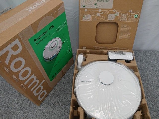【未使用品】 アイロボット iRobot ルンバ105 コンボ 掃除機&床拭きロボット Y311260 ホワイト Roomba 105 Combo ロボット掃除機
