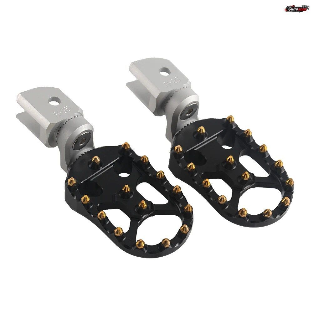 BMW R1300GS ADV アドベンチャー 2023-2025 用モーターサイクル CNC アルミニウム製ワイドフットペグ 調節可能延長ローダウンフットペダル