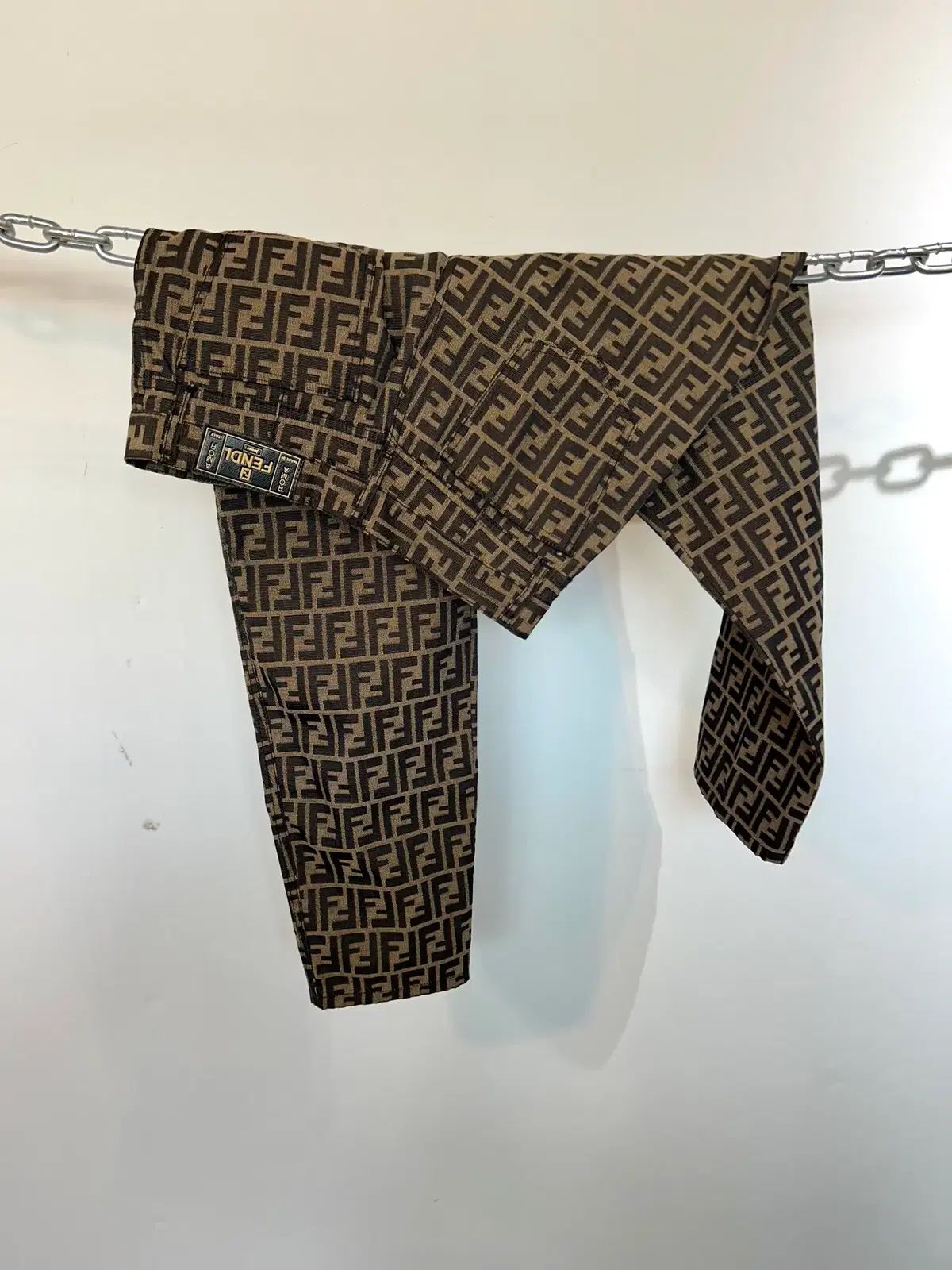 FENDI フェンディ 90s FF ジャカード シーグリ パータン パンツ