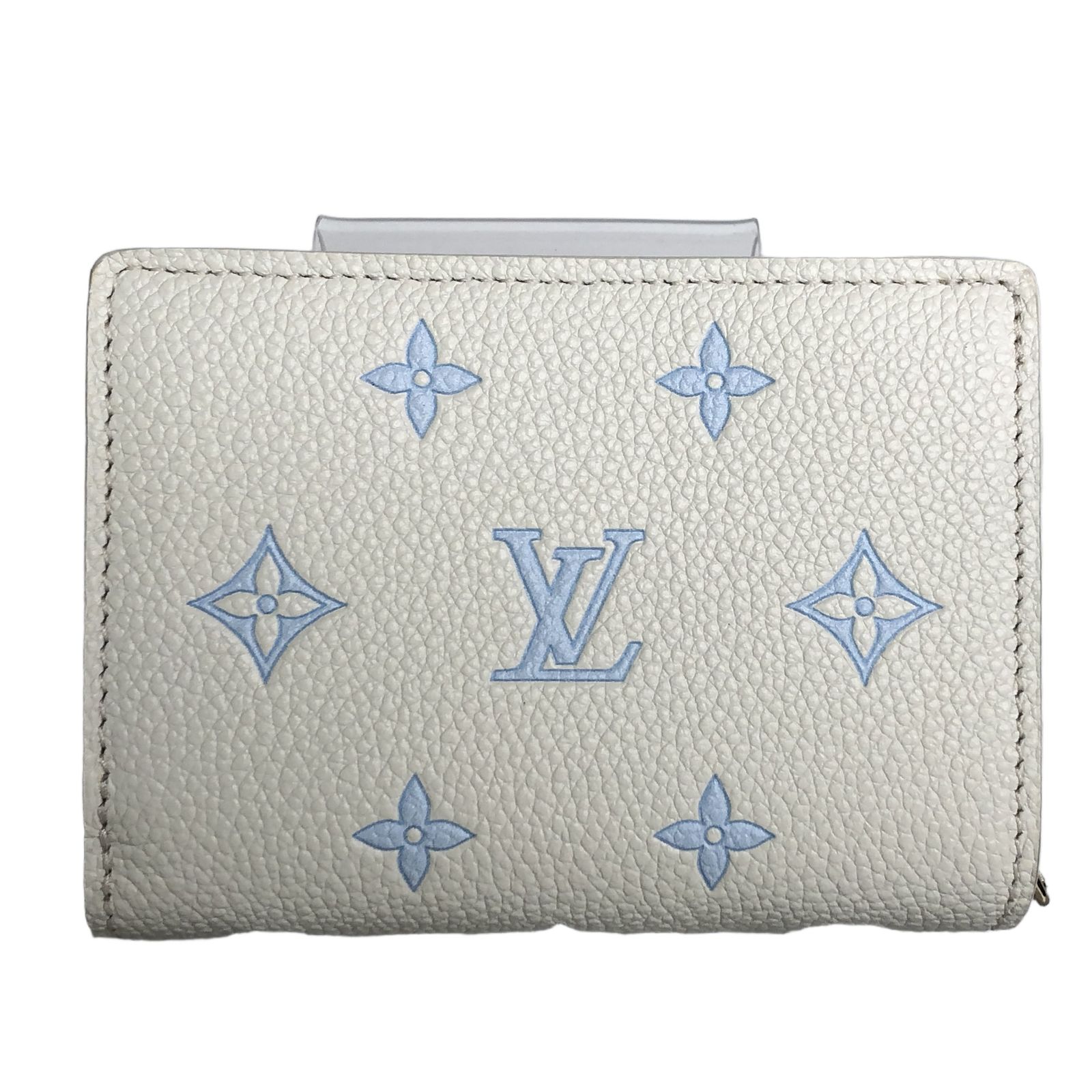 LOUIS VUITTON モノグラム アンプラント ポルトフォイユ クレア M28274 二つ折り財布 ミルキーホワイト 中古 美品 T11488272
