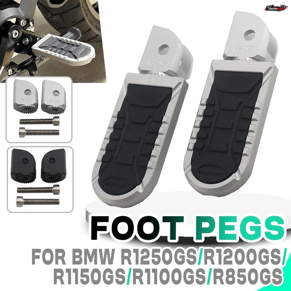 BMW R 850GS R1100 GS R1150GS R1200GS LC ADV GSA1250 R1250GS用フロントライダーフットペグペダルレストモーターサイクルドライバーフロ