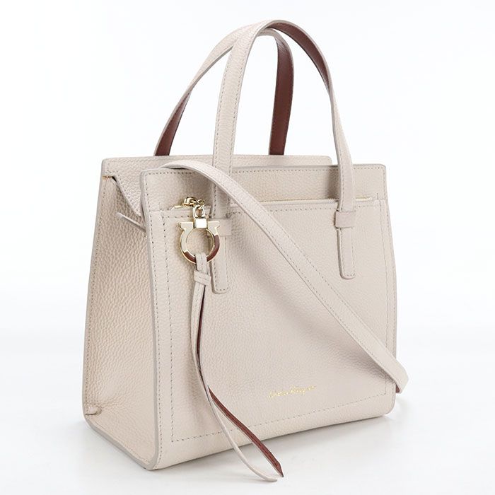 FERRAGAMO フェラガモ エイミースモールトートバッグ 2WAY ガンチーニ 21 F473 ハンドバッグ カーフ【中古】 レディース 29,887円