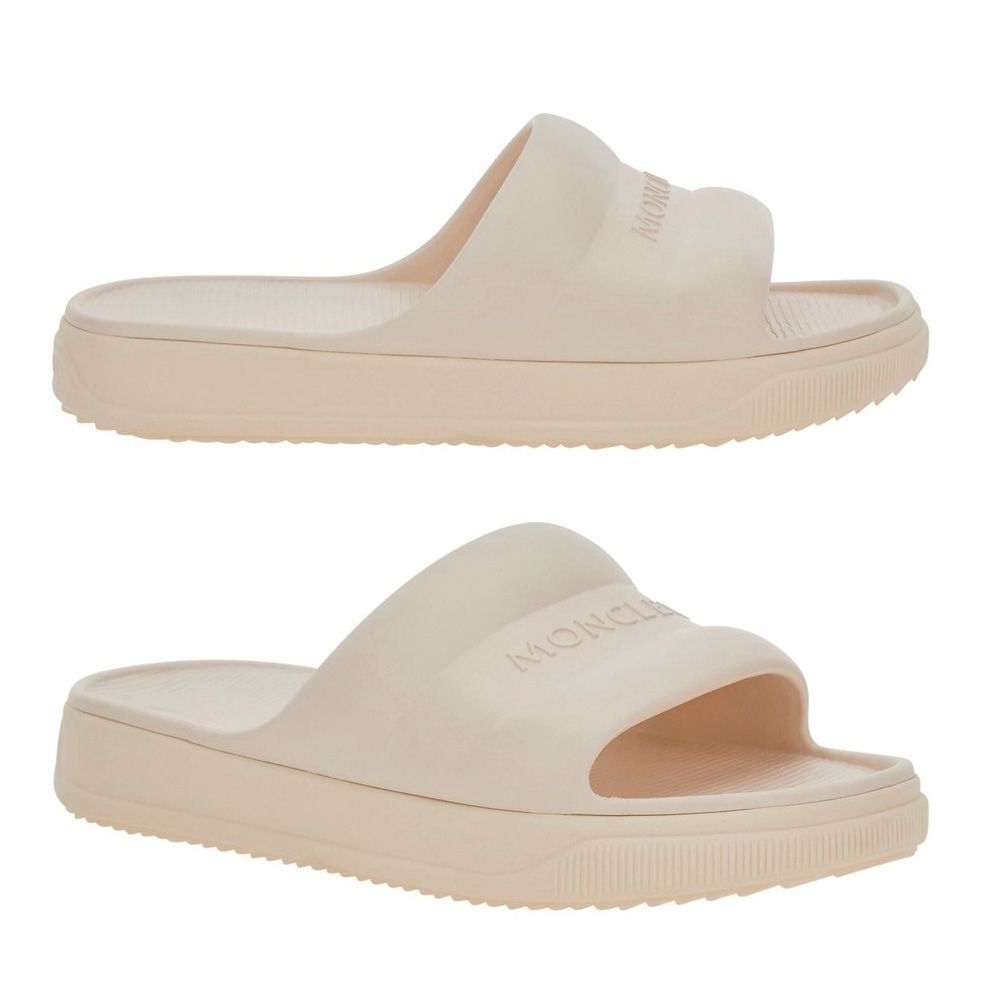 19 MONCLER モンクレール ALTIVE SLIDE ホワイトアイボリー 4N00010 M8260 サンダル シャワーサンダル