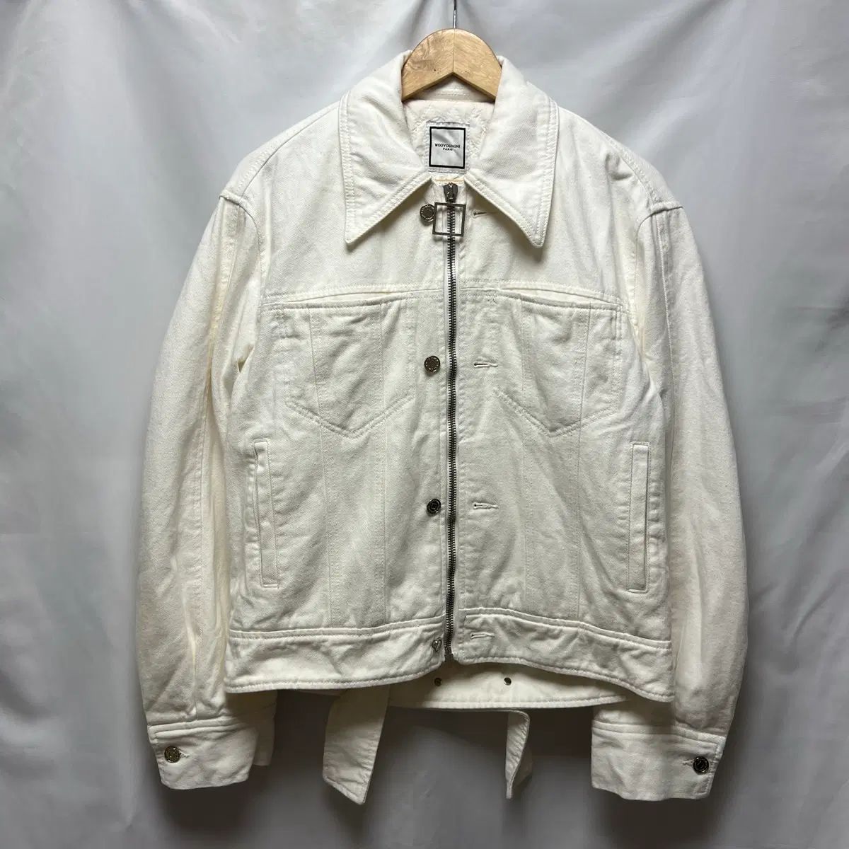 正規品/46 ウーヨンミ(WOOYOUNGMI) 20ss 白 トラッカー キルティングライナージャケット