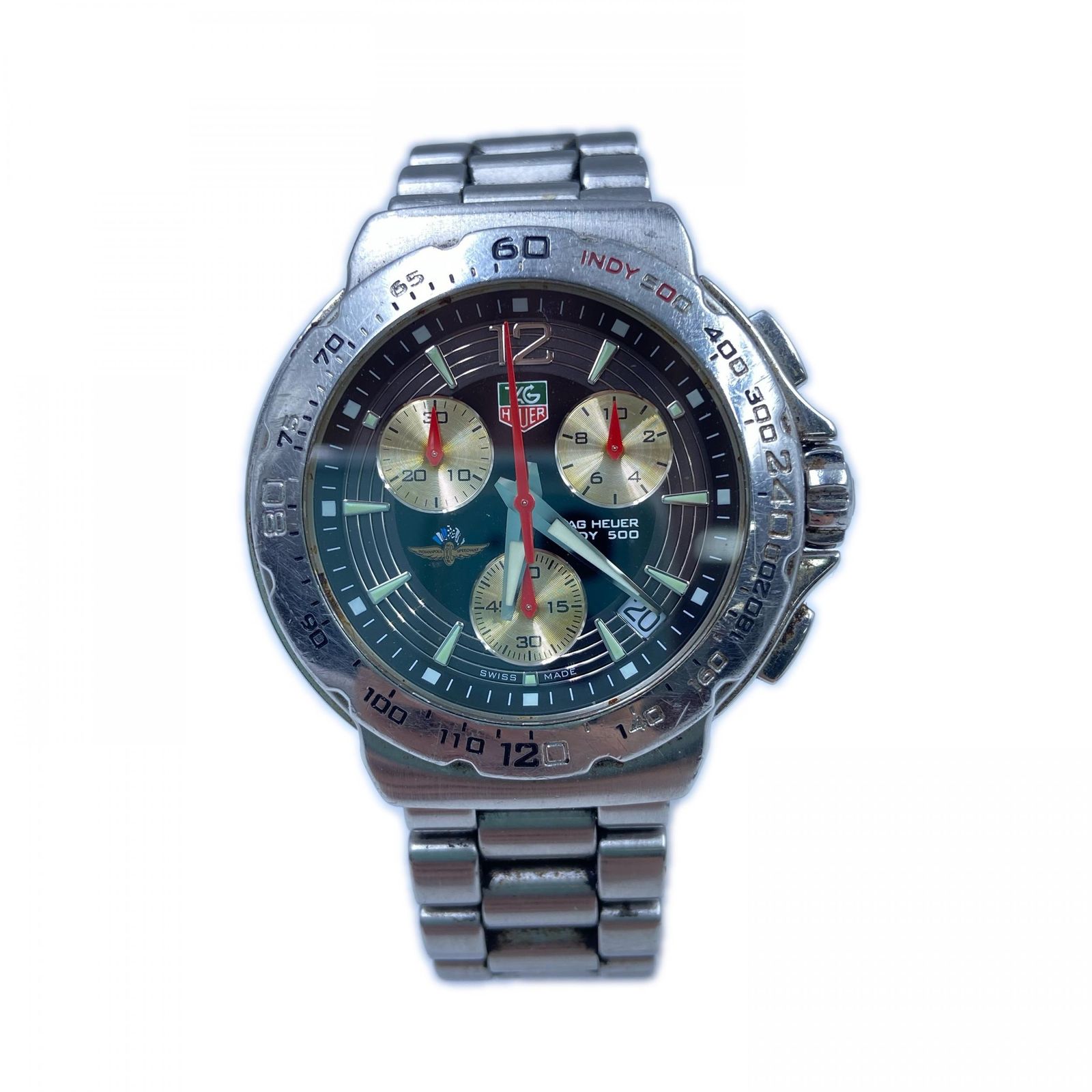 7G057TAG HEUER タグホイヤー フォーミュラ1 インディ500 クロノグラフ CAC111B-0 腕時計 メンズ ステンレススチール シルバー ブラック クオーツ 中古 61,083円