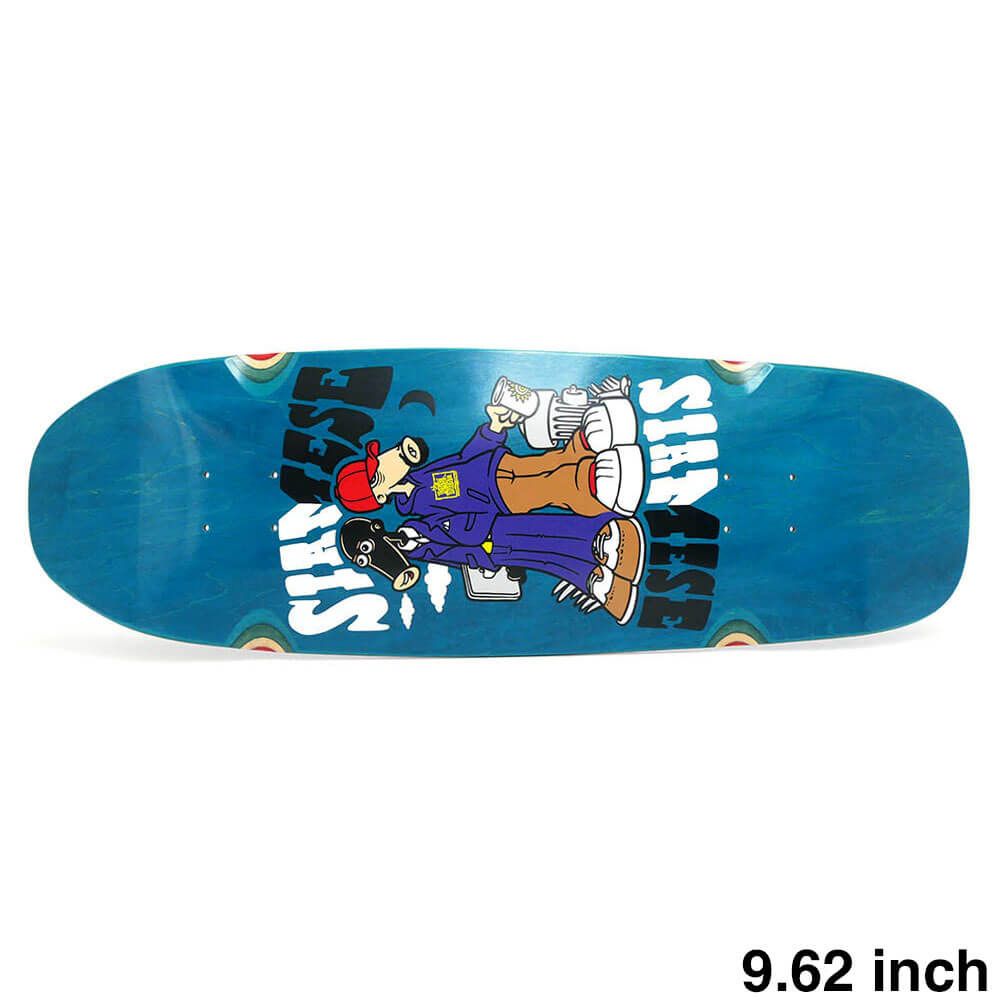 NEW DEAL DECK ニューディール デッキ TEAM SIAMESE EMERALD STAIN 9.62 WHEEL WELLS（付属デッキテープ・11inch）　スケートボード スケボー