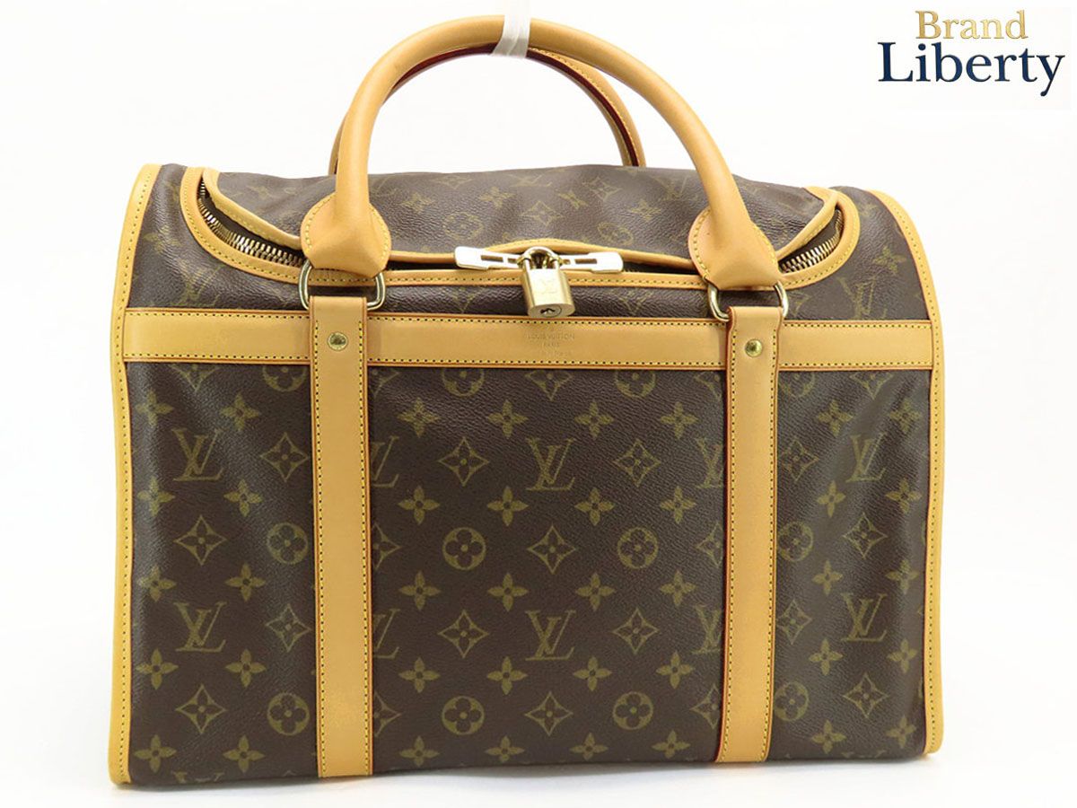【超美品】ルイヴィトン LOUIS VUITTON モノグラム サックシャン40 ドッグキャリー ペット用キャリーバッグ ダークブラウン PVC レザー M42024 149,000円