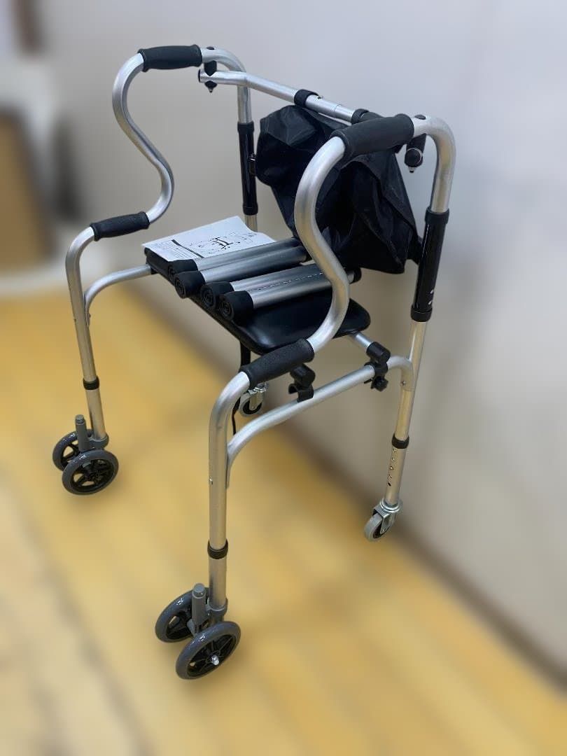 MRG JAPAN 歩行器 介護用品 座面付き 4輪 キャスター 折りたたみ 高さ