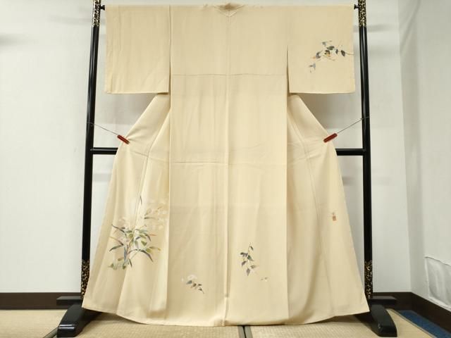 平和屋着物●京加賀友禅　百貫石峰　訪問着　枝花文　さが美扱い　正絹　逸品　未使用　CABK7386yc
