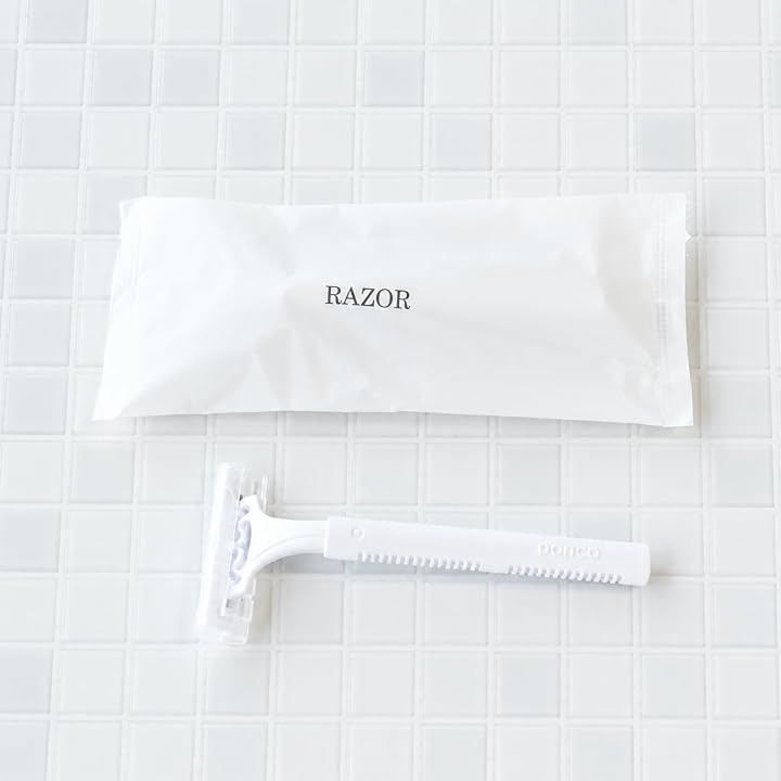 AmenityBox 業務用使い捨てカミソリ RA二枚刃T字カミソリ T字シェーバー 髭剃り T字剃刀 ヒゲソリ 2枚刃 ホテルアメニティ RAZOR (ホワイト, 600個)