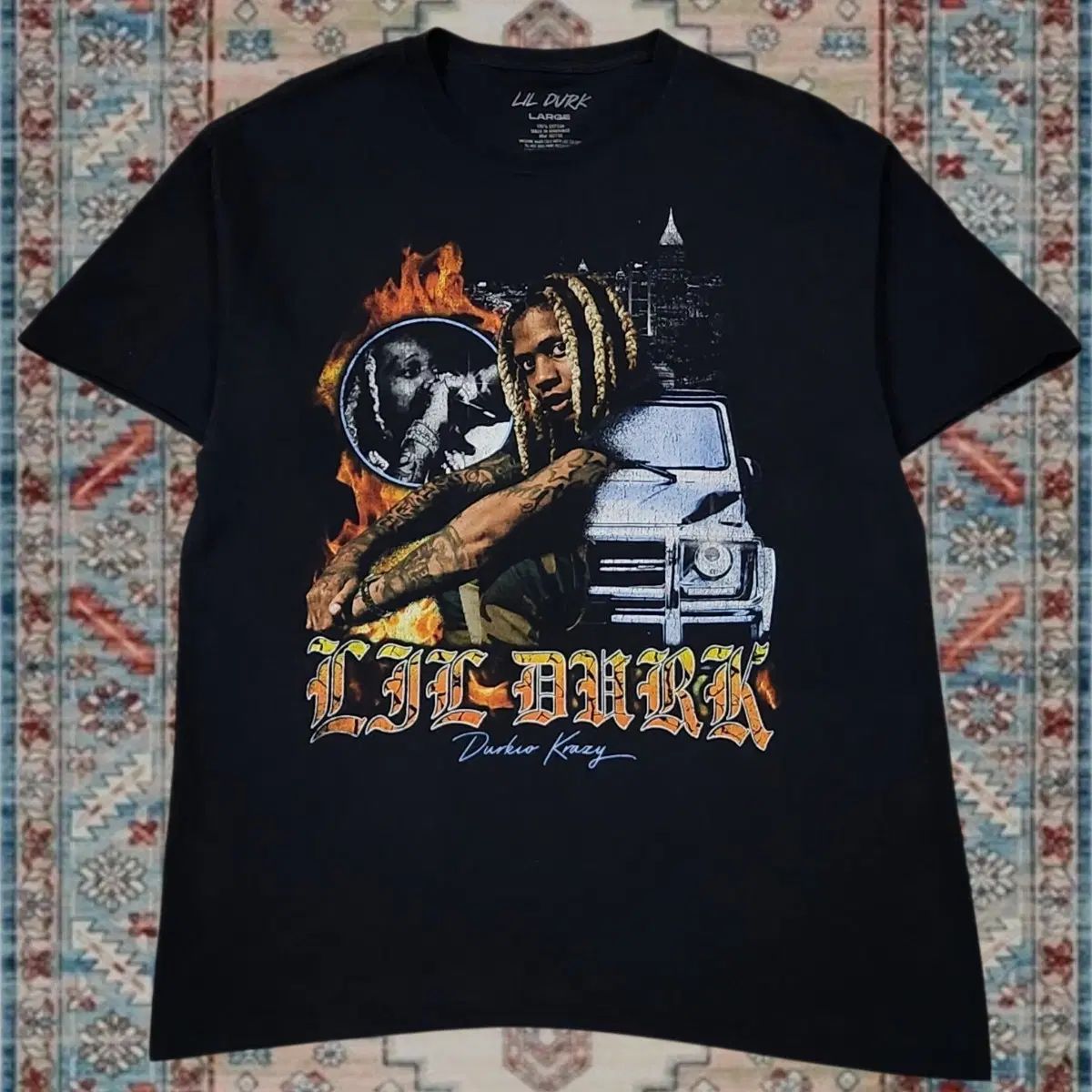 リール ダーク Lil Durk ヴィンテージ グラフィック ラブ Tシャツ L