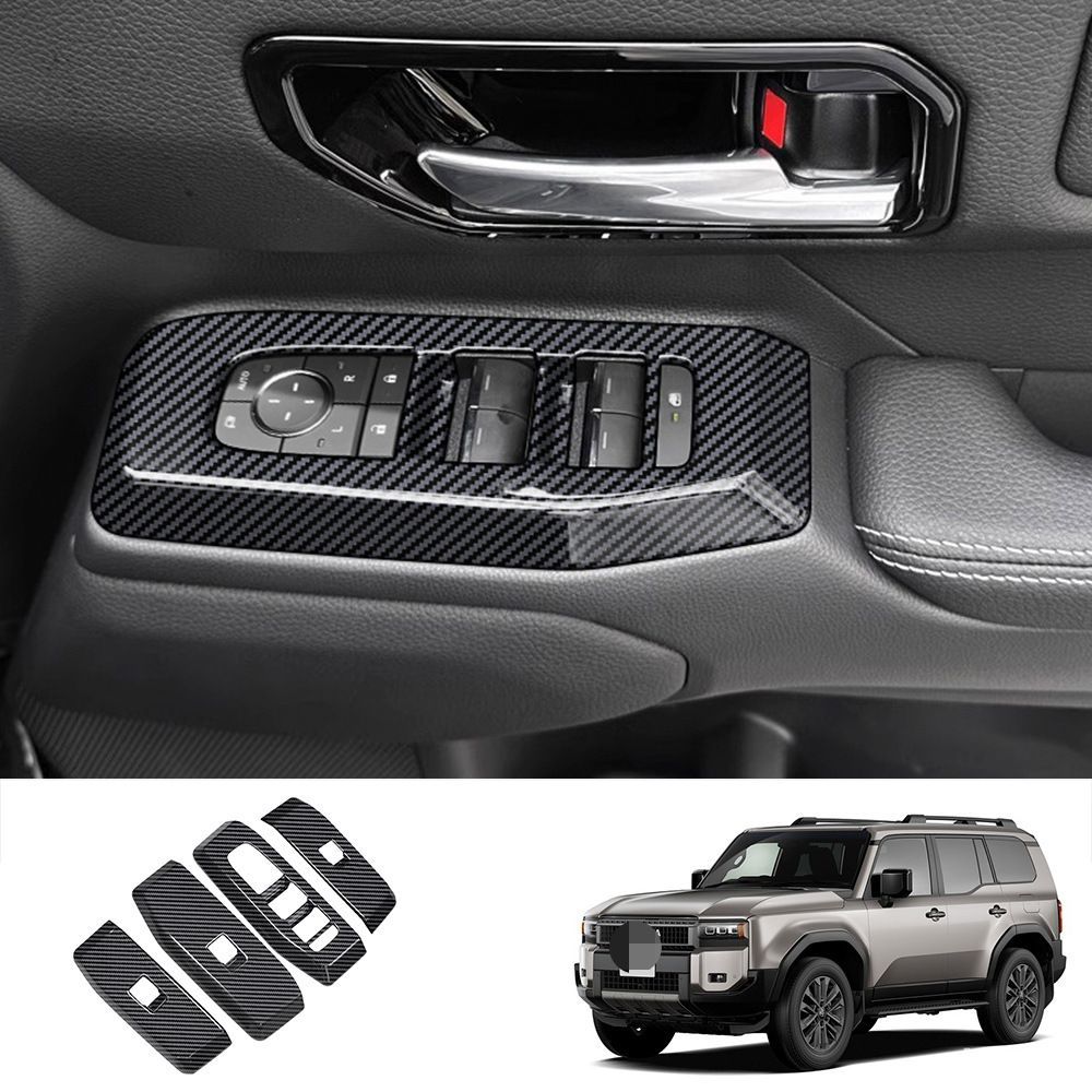 【送料無料】トヨタ ランドクルーザープラド LC250 (Toyota Land Cruiser Prado LC250) 2024 専用 パワーウインドウスイッチパネル デコレーション ドレスアップ カスタム 簡単取付 アクセサリー