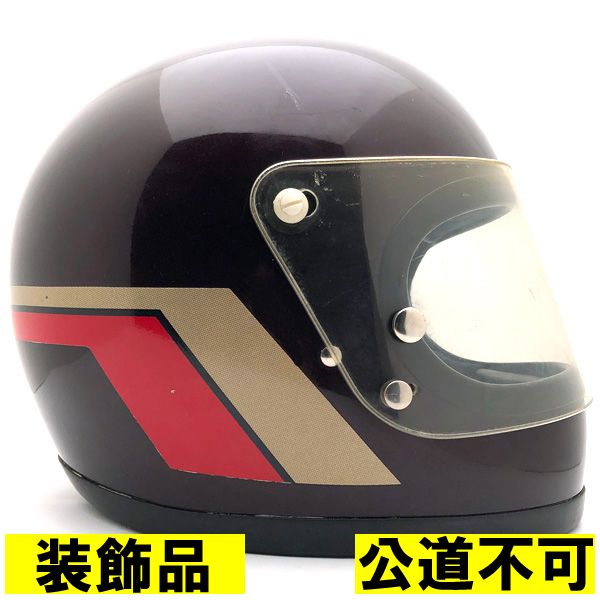 【装飾品・公道不可】純正シールド付 SHOEI HONDALINE HAWK WINE RED 56cm 【海外直輸入中古品】フルフェイスヘルメット 族ヘル オンロード ショウエイ ホンダライン ホーク ワインレッド Sサイズ