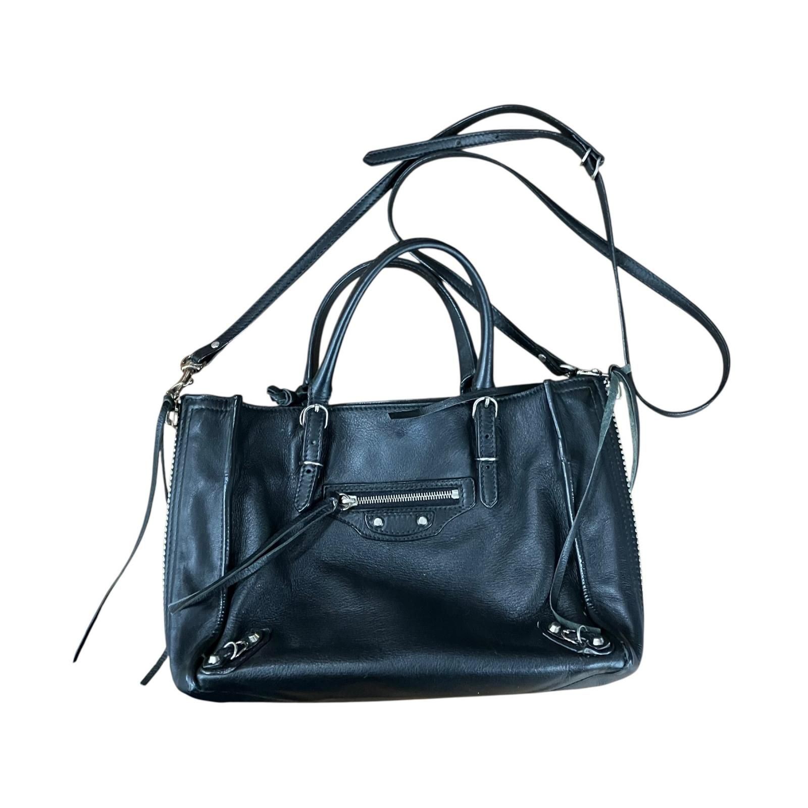 180053 現状品 BALENCIAGA バレンシアガ ペーパーミニ ハンドバッグ ブラック 2WAY レディース 39,650円