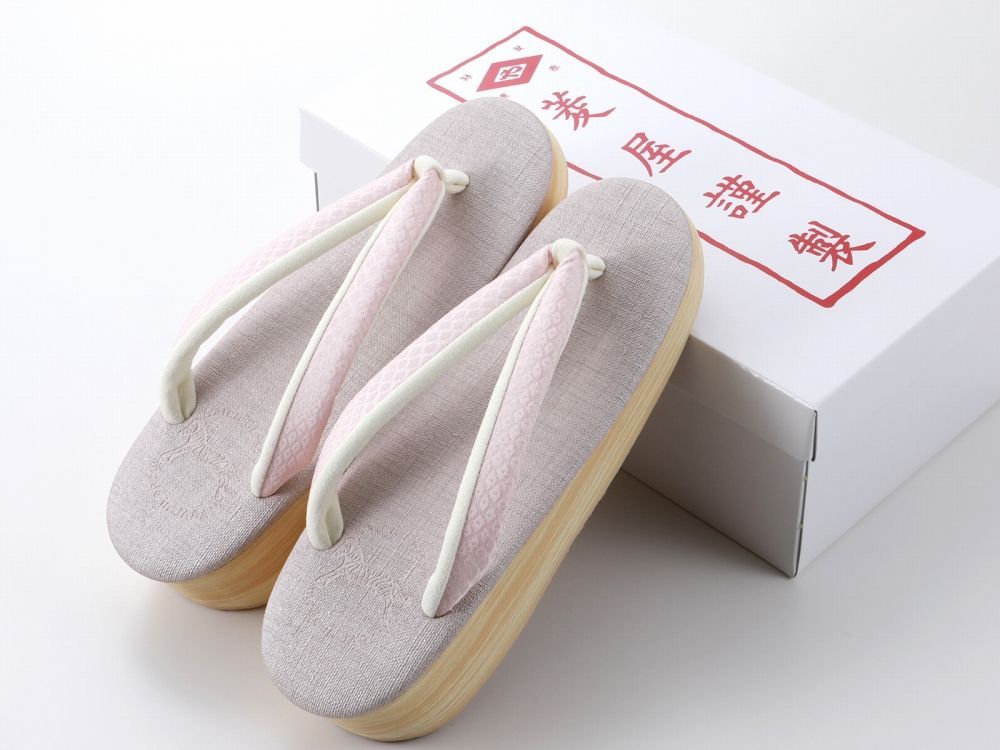 菱屋謹製 カレンブロッソ カフェ草履 ソフト鼻緒 草履 Ｓ・Ｍ・Ｌサイズ ３うすべに hiy-37