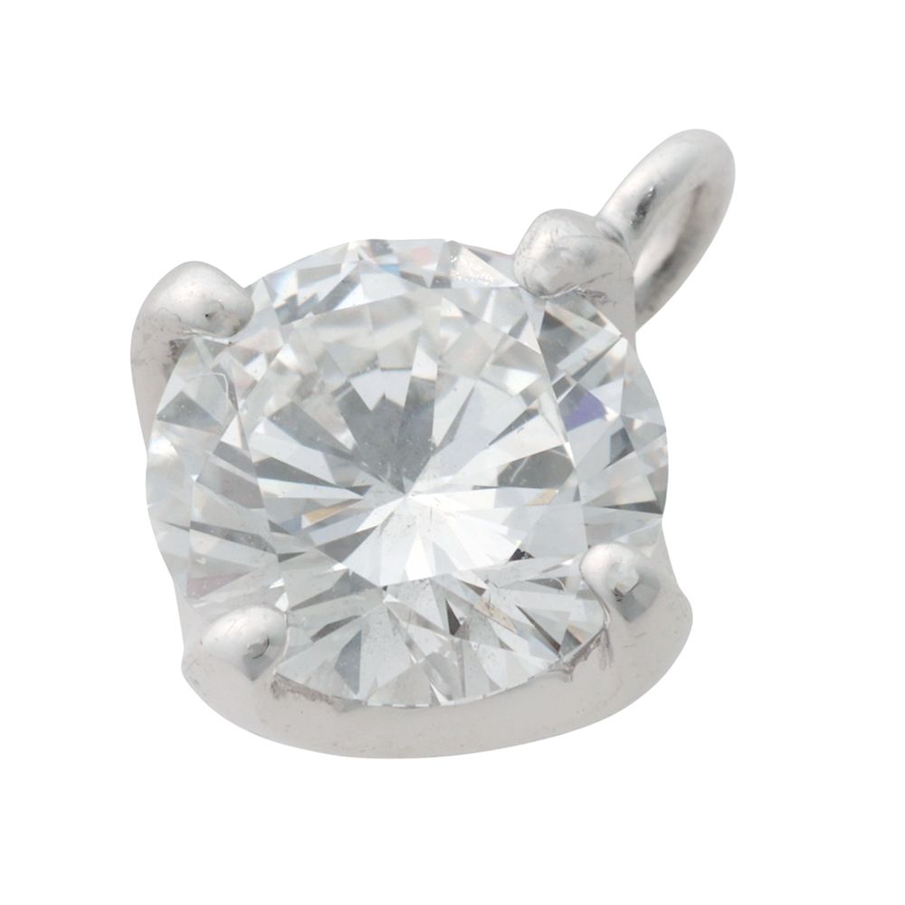 【本物保証】 鑑付 新品同様 ペンダント 約1.0g プラチナ Pt900 ダイヤモンド 0.83ct 天然ダイヤ 一粒 大きい ノーブランド No brand