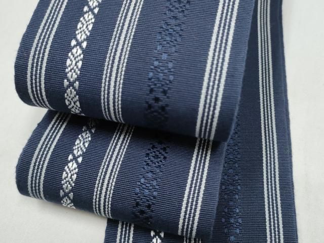 平和屋着物●男性　本場筑前博多織　角帯　献上　正絹　逸品　CABL1109hy