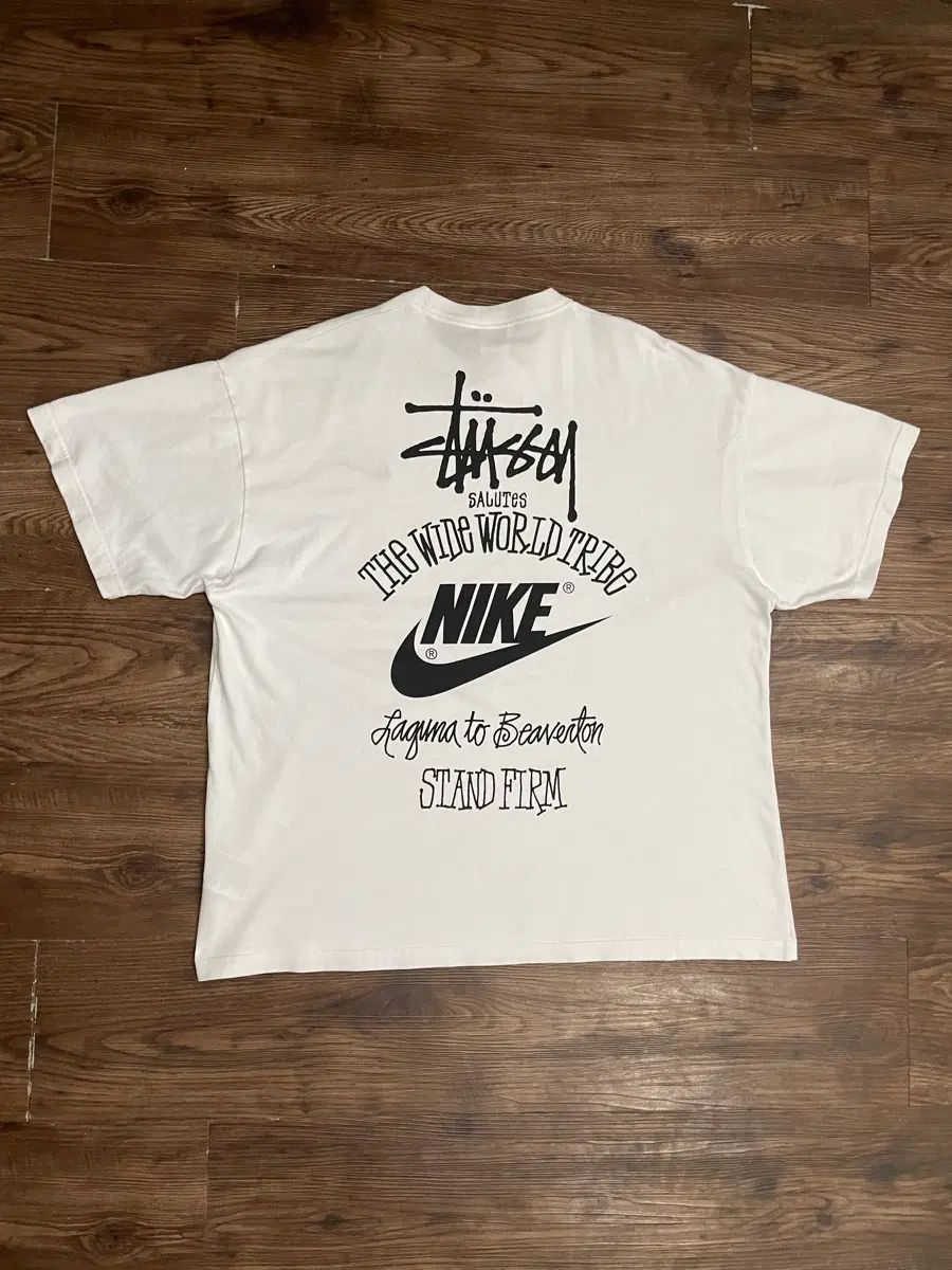 ナイキ×ステューシー 半袖 Tシャツ 白 ナトゥーシ XL