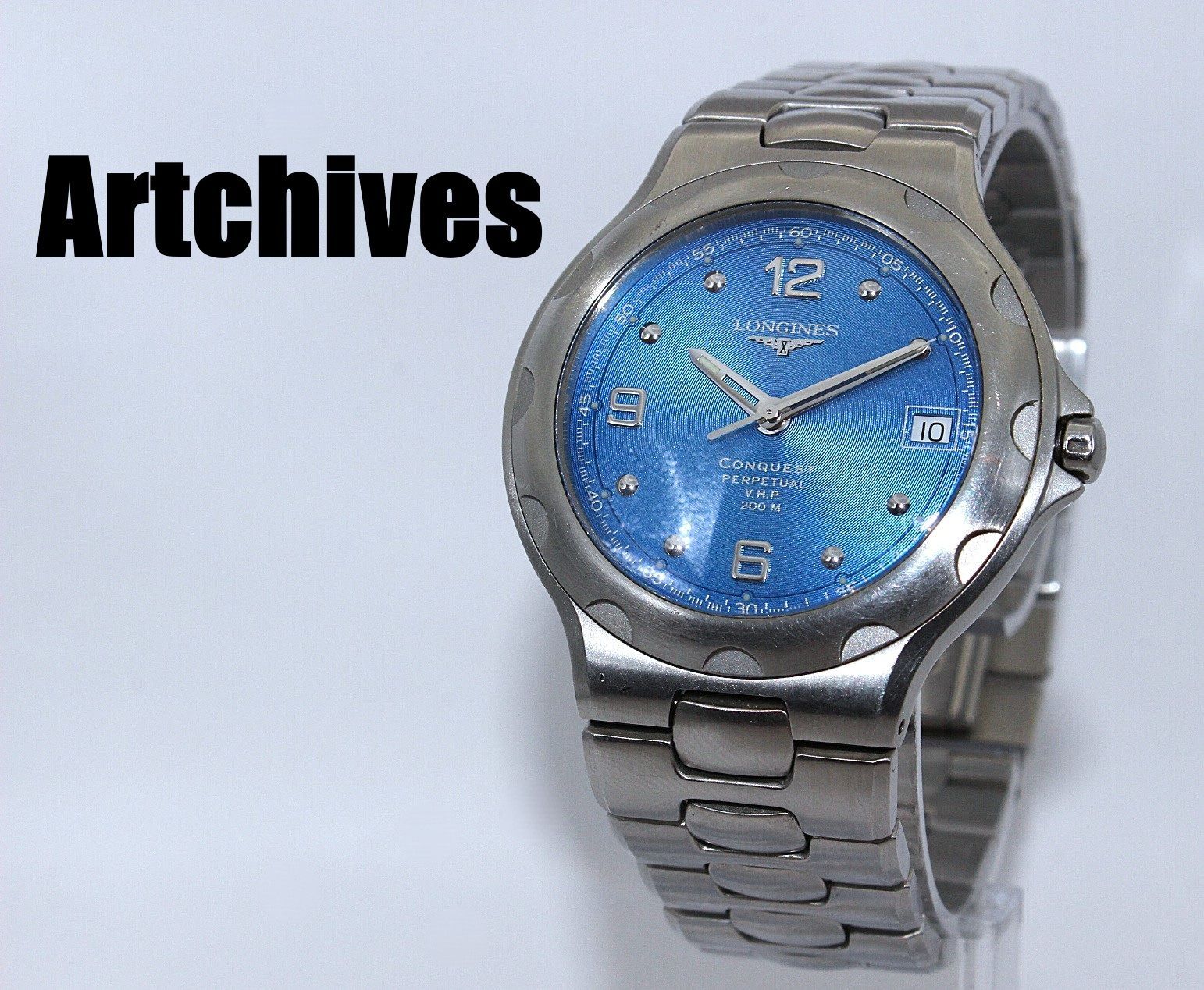 『VRW-2092』☆時計☆LONGINES (ロンジン)☆L1.636.4☆コンクエスト☆BL文字盤 メンズ クォーツ 腕時計 稼働品☆