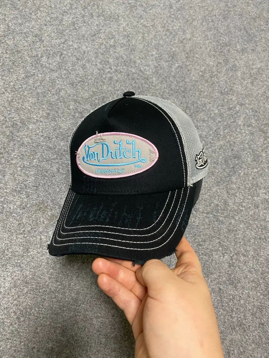 ボンダッチ Von Dutch ダメージ ウォッシュ トラッカー メッシュ キャップ レトロ ストリート ウール 帽子