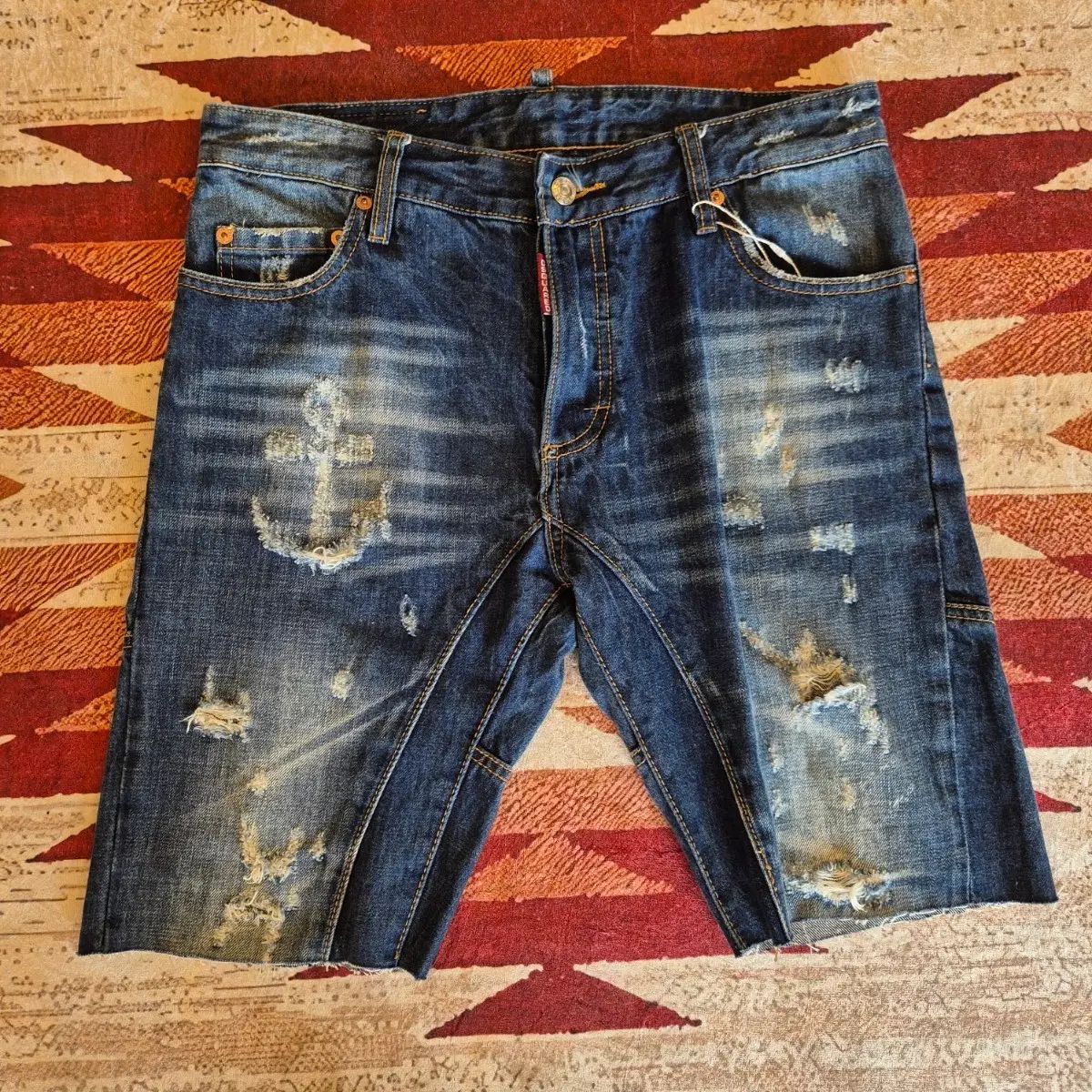 DSQUARED2 ディースクエアード2 ダメージ デニム パンツ ハーフパンツ (32)