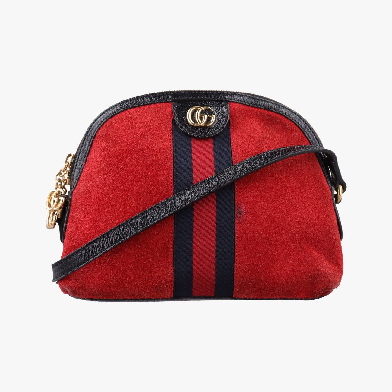 グッチGucciオフィディア レッド×ブラック スエード×レザー 499621 H023568595