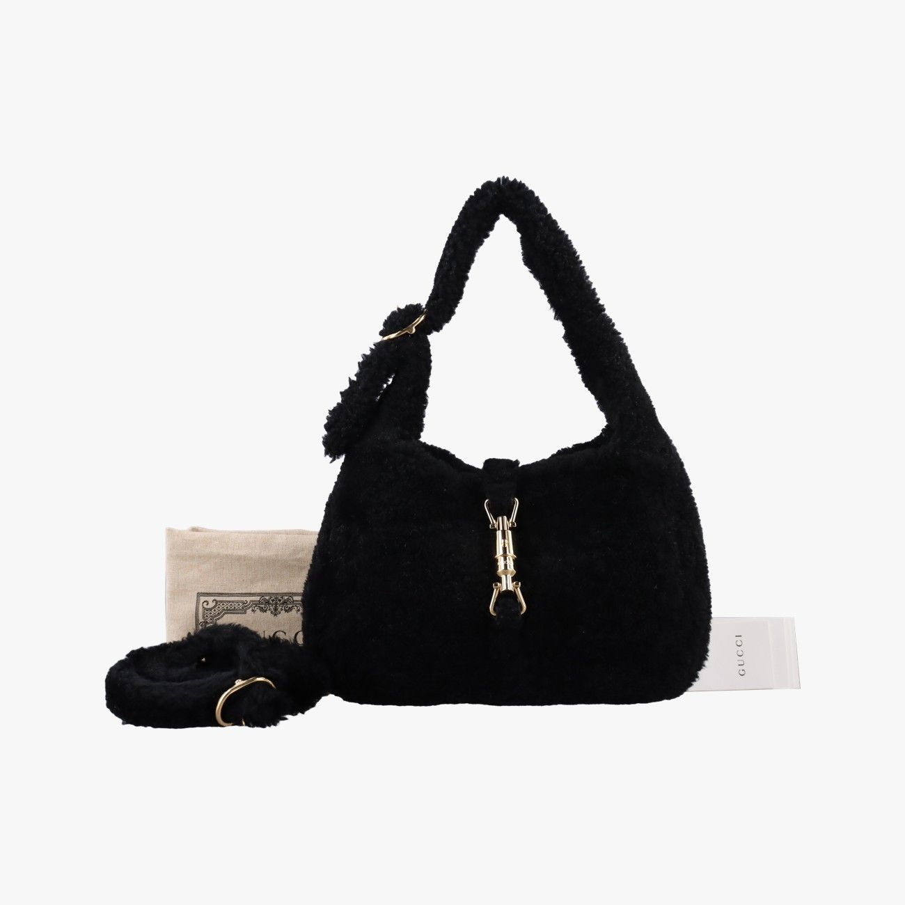 グッチGucciジャッキー 1961 ブラック ファー 636709 G041069442
