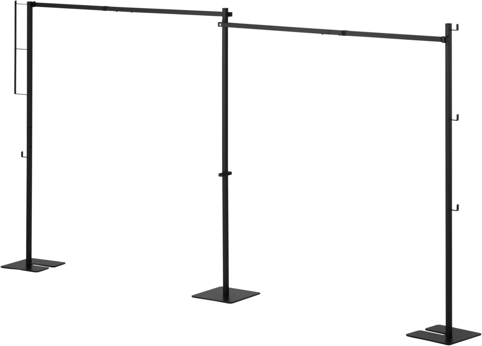 山崎実業(Yamazaki) 折り畳み 室内物干し 2連 ブラック 使用時：W278.6×D25×H142cm タワー tower 洗濯物干し コンパクトに収納 組み立て簡単 10267送料無料 42b900cd