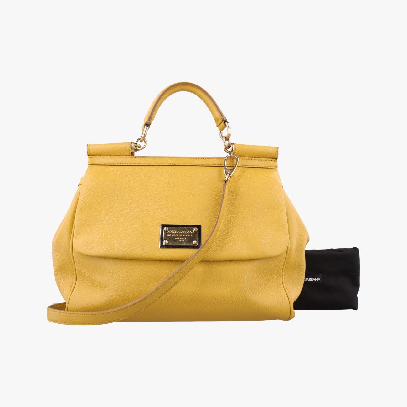 ドルチェ＆ガッバーナDolce & Gabbanaシシリー イエロー レザー