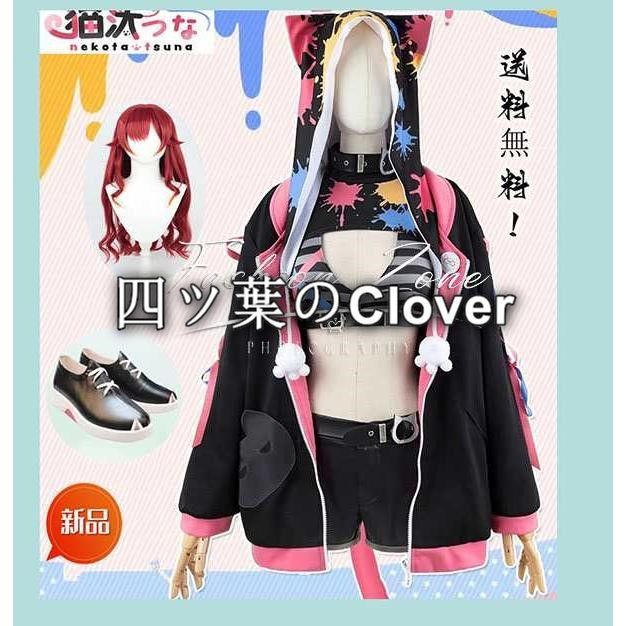 人気商品◆ バーチャル 風 YouTuber VTuber 風 猫汰つな コスプレ衣装 ウィッグ 靴 コスチューム cosplay イベント 演出服 アニメ変装 仮装vs805