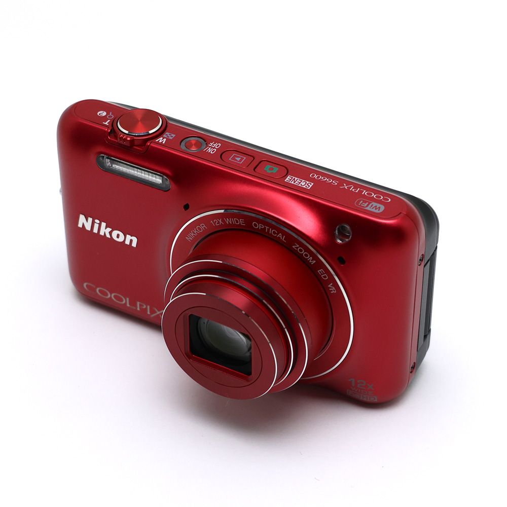[Kusunoki Essence Store/Motosumiyoshi] Nikon COOLPIX S6600 Compact Digital Camera/Condeji Red [Used]