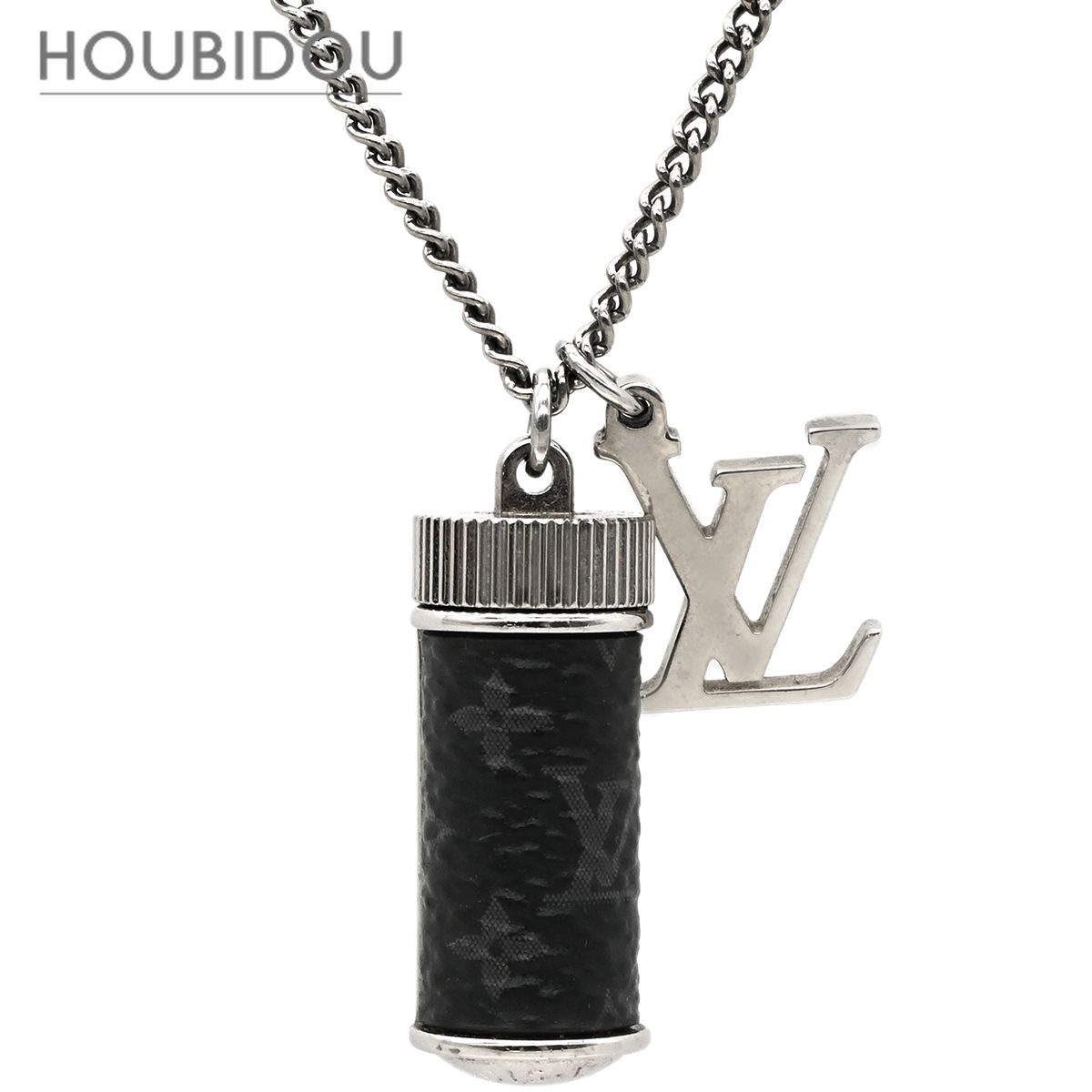 ルイヴィトン LOUIS VUITTON ネックレス コリエ チャームズ GP モノグラムエクリプス シルバー×ブラック ボトルネックレス M63641 DI1210【中古】 30,663円