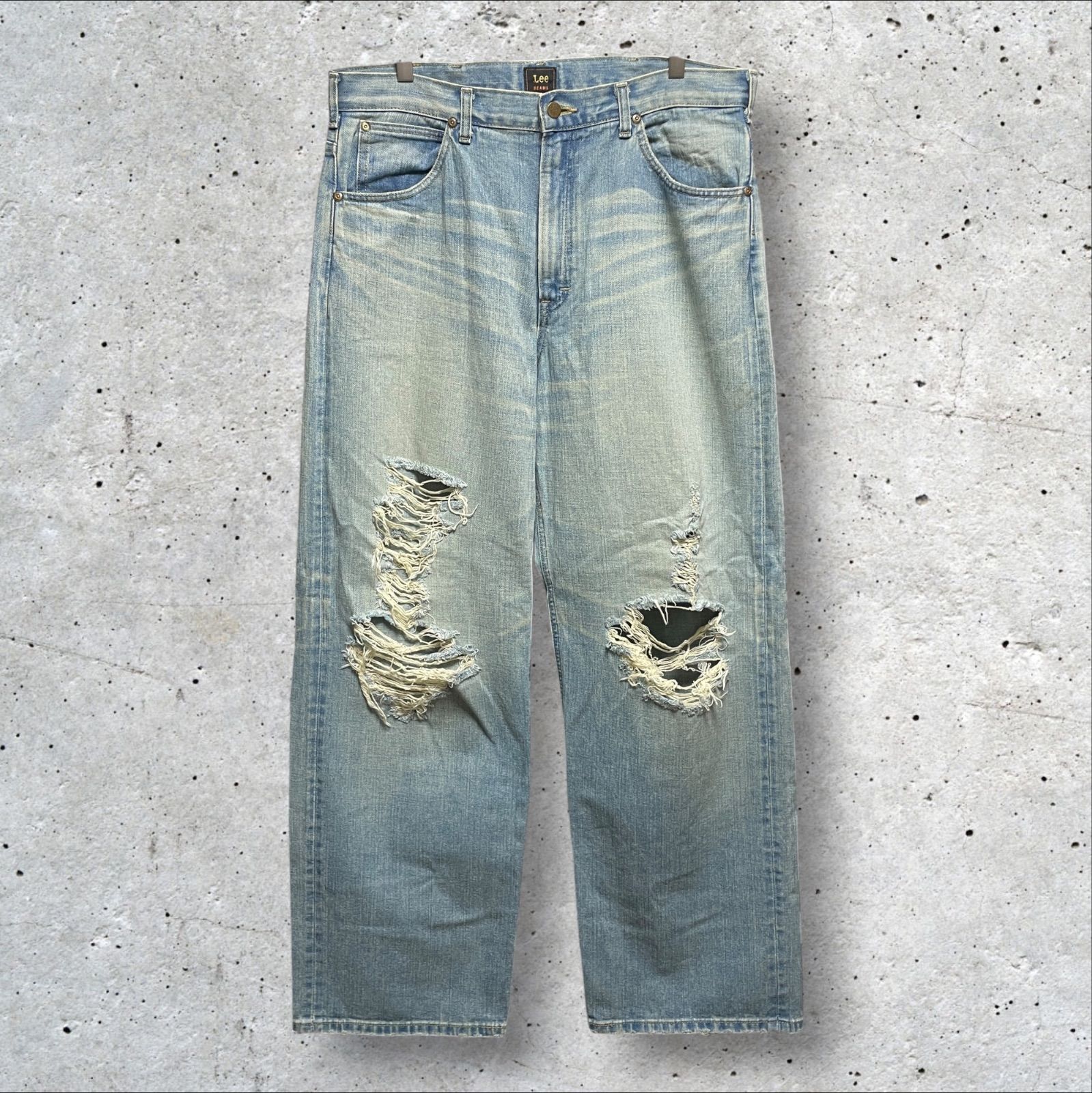 定価：27500円 Lee BEAMS別注 101 Clush Denim Pants LB0624 BLUE Light Used 36 Beams デニムパンツ ブルー ライト中古