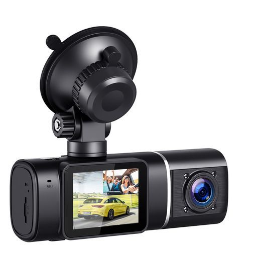 LAMTTO ドライブレコーダー 前方・車内2カメラ一体型 1080P 小型 駐車監視 暗視対応 メモリーカード別売 7,407円