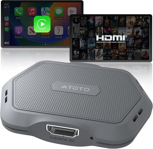 ATOTOMOVE AD1 カープレイ ワイヤレス CarPlay Box ボックスアダプター 車載HDMI入力対応、2 in 1ドングル CarPlay無線化 iphone対応、プラグ&プレイ