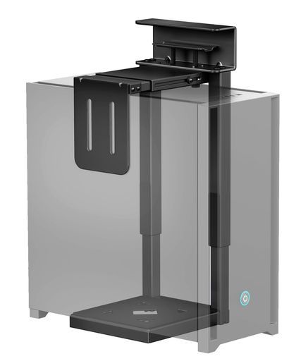 monTEK PCラック 内向き・外向き両対応 クランプ式 最大幅30cm 最大高さ65cm 耐荷重30kg 7段階高さ調節 (ブラック)