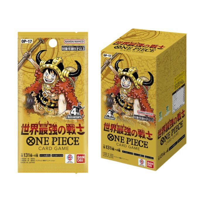 O BANDAI ONE PIECEカードゲーム 世界最強の戦士【OP-17】【1BOX/24パック入】バンダイ BANDAI 正規品 未開封 ゲーム 競争遊び バトル トレーディングカード ONE PIECE 9歳 誕生日