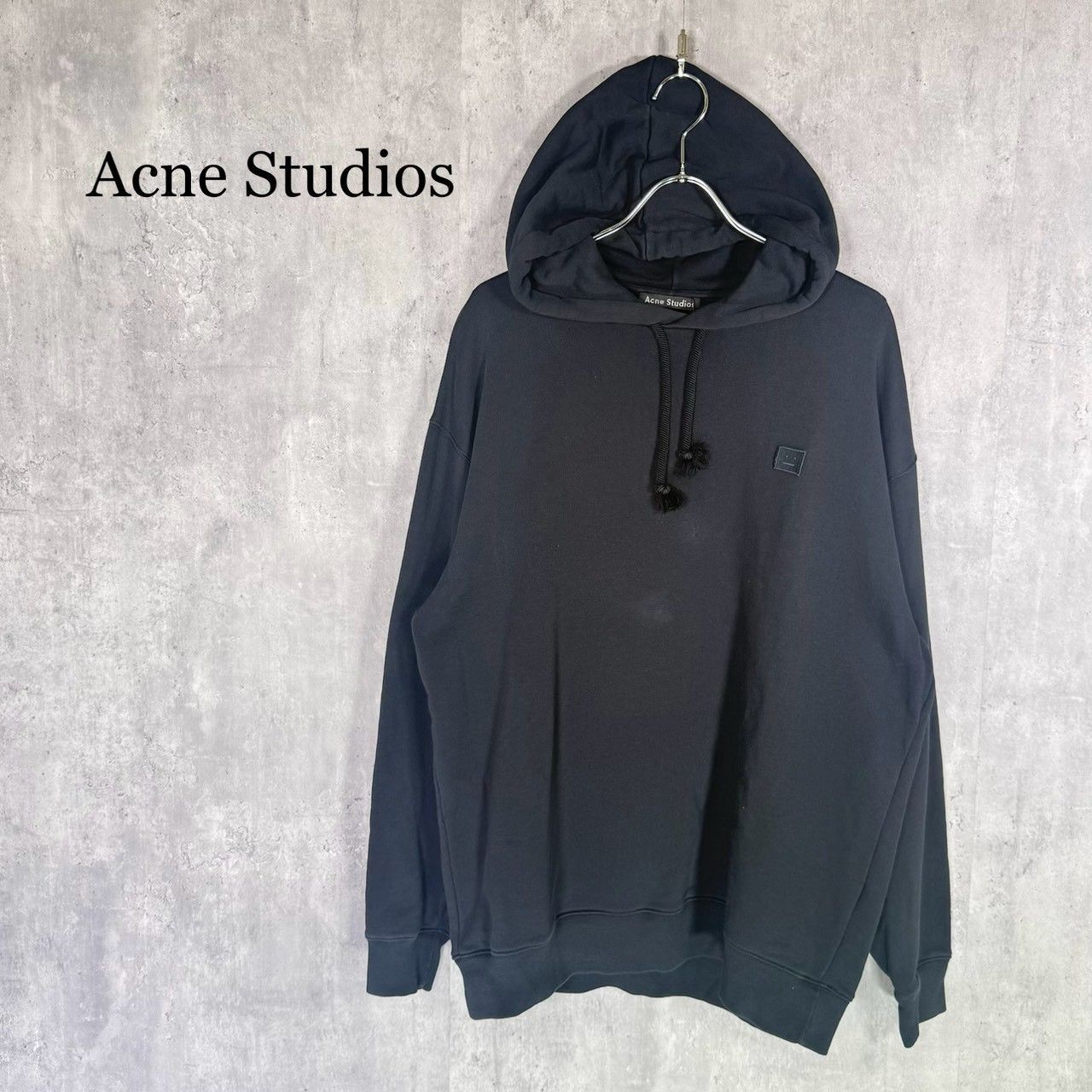 『Acne Studios』アクネストゥディオズ(M)フェイスパッチ付き プルオーバーパーカー