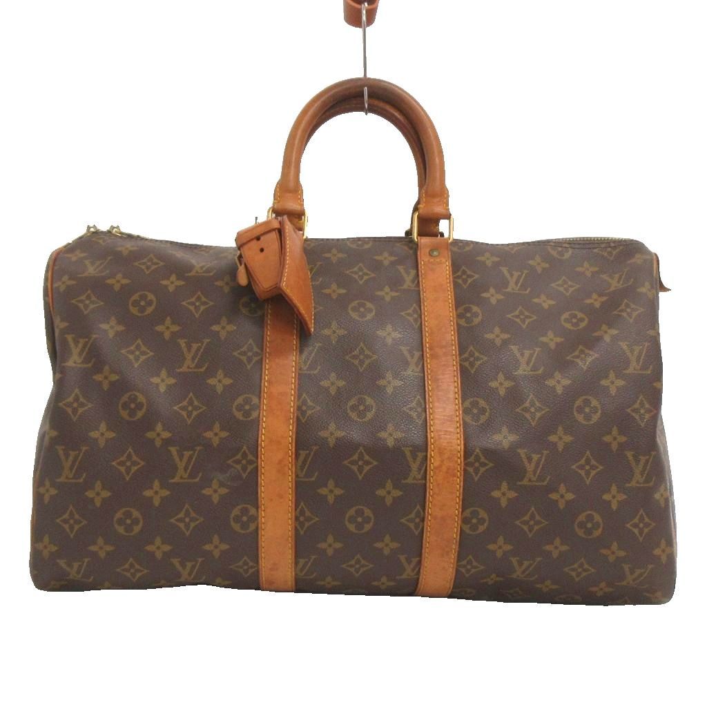 ルイヴィトン LOUIS VUITTON キーポル45 ボストンバッグ モノグラム M41428 茶 ブラウン 鞄