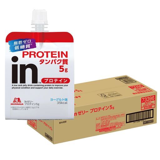 inゼリー プロテイン5g 180g x36個 ヨーグルト味 森永製菓 タンパク質 低糖質 脂肪ゼロ ホエイペプチド 朝食 防災 非常食 国産