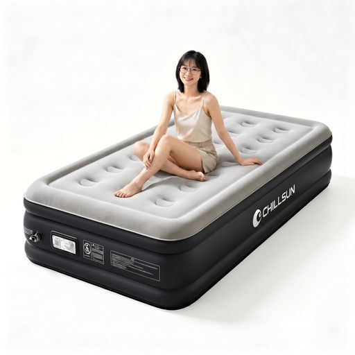 CHILLSUN エアーベッド シングルサイズ 電動ポンプ内蔵 キャンプ マット 耐久性 高耐久 来客用 フロック表面加工 長さ190x幅99x厚さ40cm 耐荷重300kg 空気ベッド 快適な寝心地 折り畳み 収納袋付… 8,204円