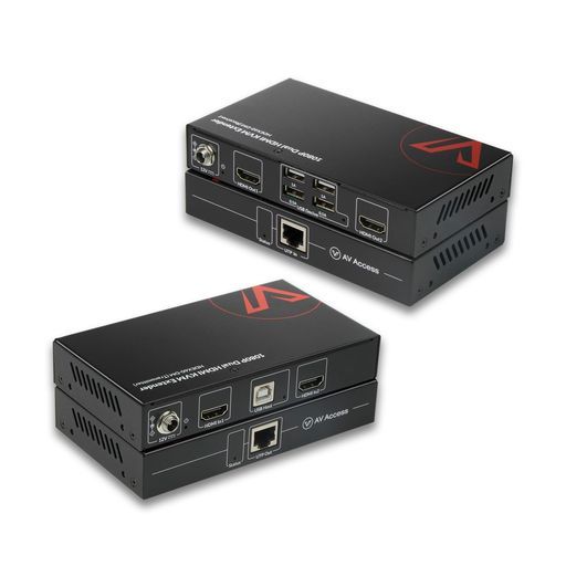 HDMI USB KVMエクステンダーデュアルモニター、Cat5e/6/6a/7~60m、プラグアンドプレイ。 27,429円